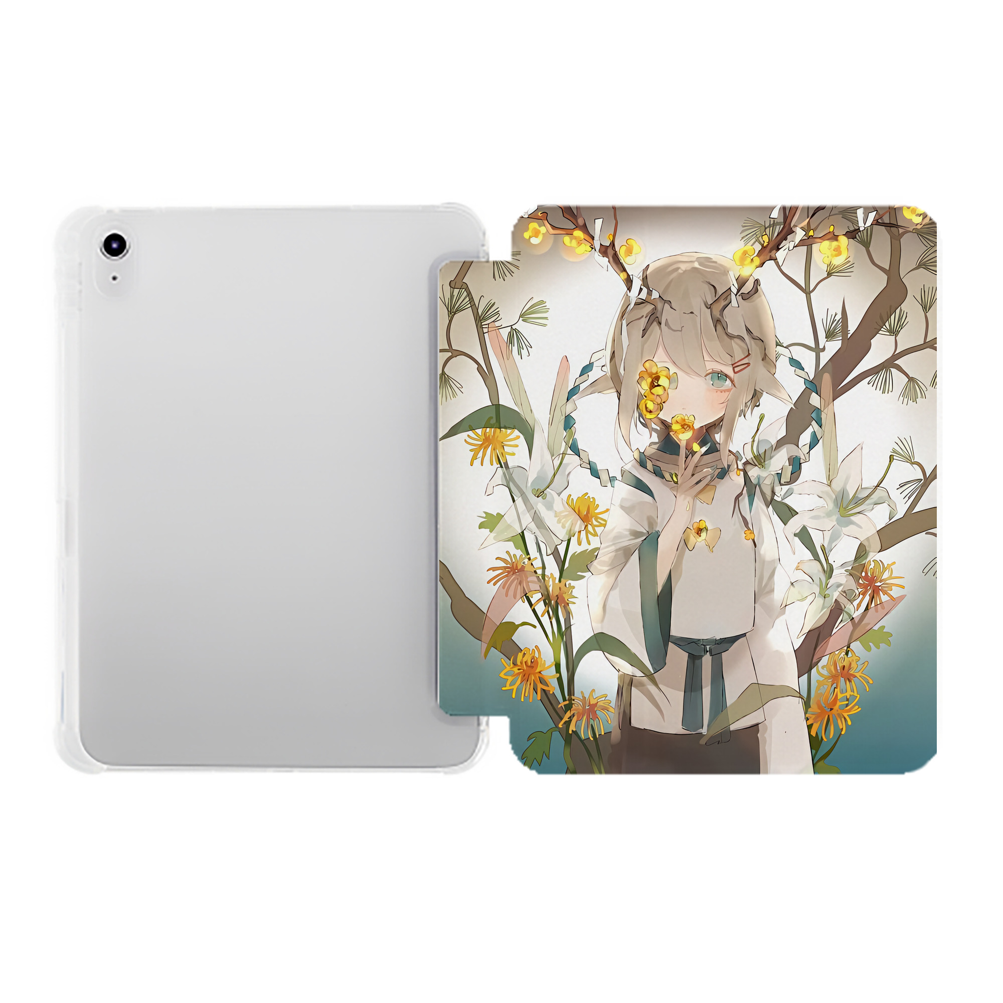 （画像用） 刀剣乱舞 Touken Ranbu IPad ケース ペン収納付き 三つ折りスタンド PUレザー×シリコン 対応機種9.5/10.5/10.9インチ